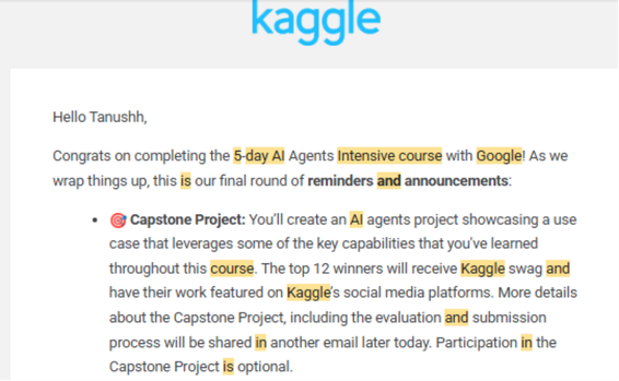 5-Day AI Intensive Course by Google & Kaggle — photo 1 of 2