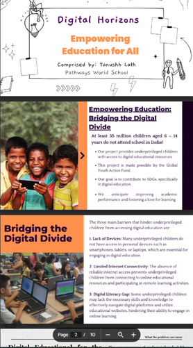 Global Youth Action Fund Project: Digital Horizons – Empowering Education for All — photo 1 of 3
